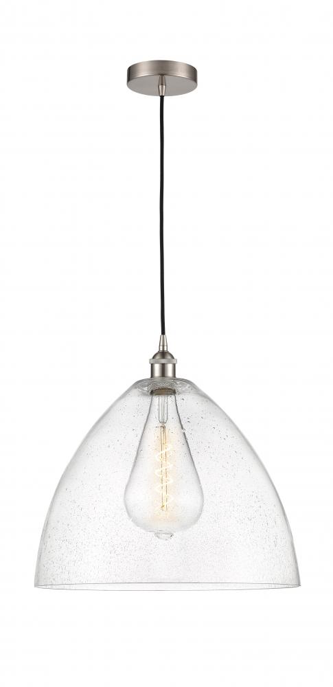 Bristol - 1 Light - 16 inch - Brushed Satin Nickel - Cord hung - Pendant