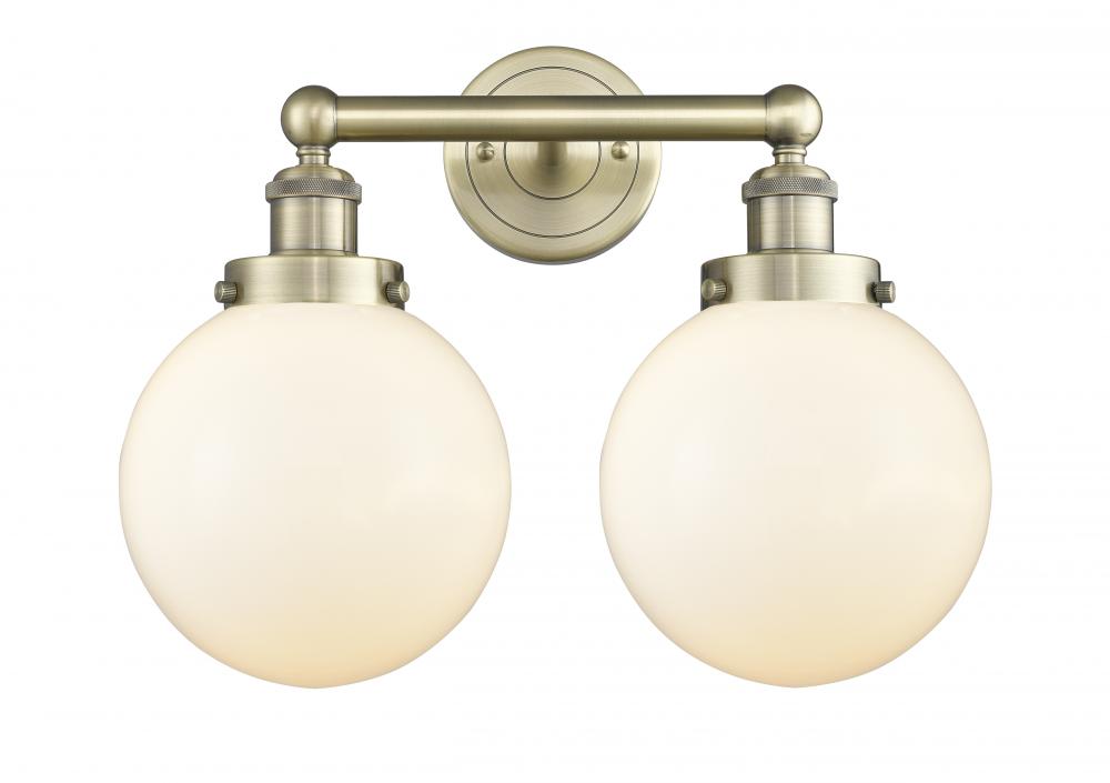 Beacon - 2 Light - 17 inch - Antique Brass - Bath Vanity Light