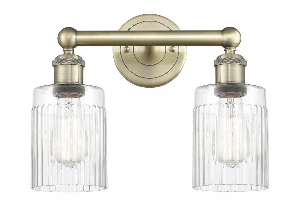 Hadley - 2 Light - 14 inch - Antique Brass - Bath Vanity Light