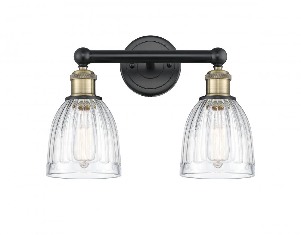 Brookfield - 2 Light - 15 inch - Black Antique Brass - Bath Vanity Light