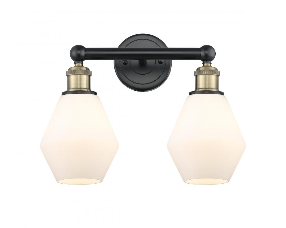 Cindyrella - 2 Light - 15 inch - Black Antique Brass - Bath Vanity Light