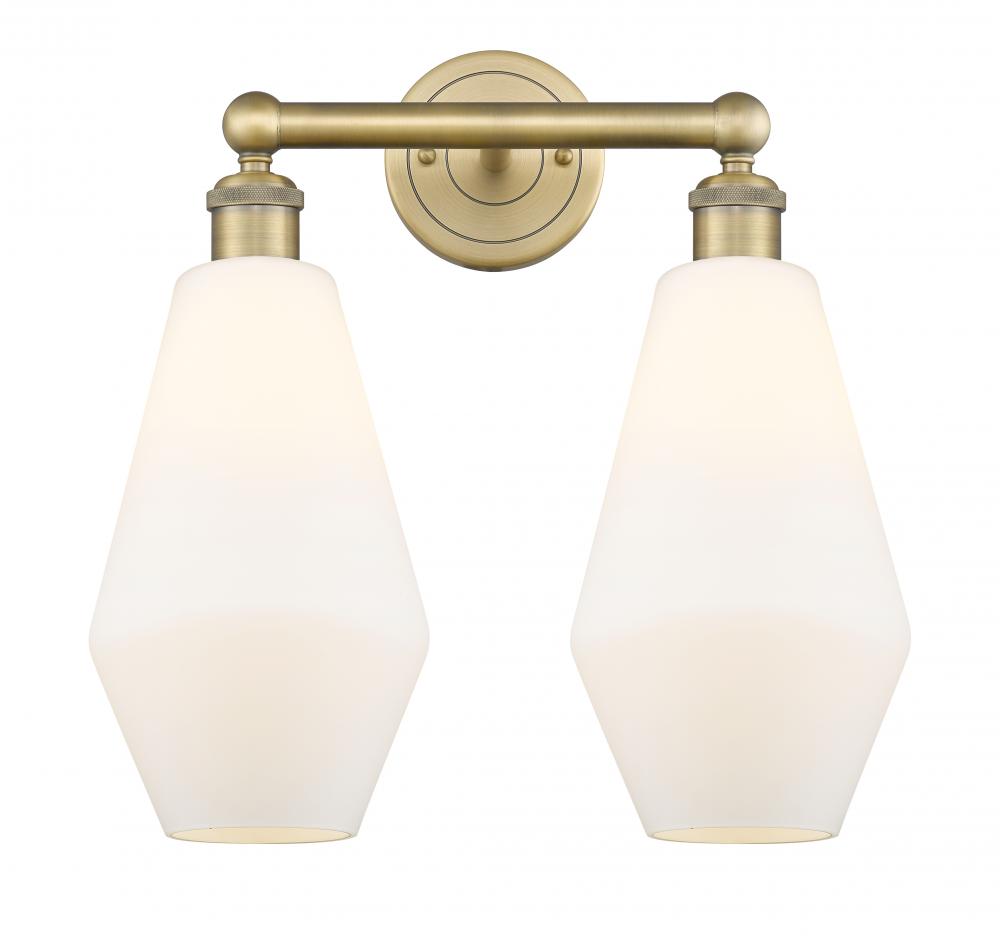 Cindyrella - 2 Light - 16 inch - Brushed Brass - Bath Vanity Light