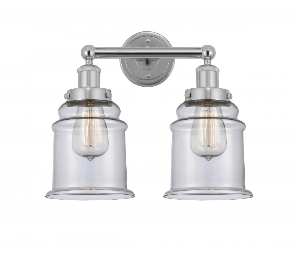 Canton - 2 Light - 15 inch - Polished Chrome - Bath Vanity Light