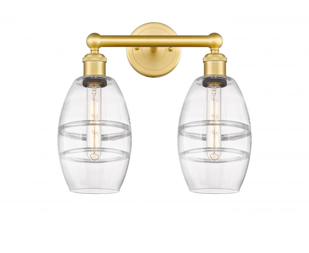 Vaz - 2 Light - 15 inch - Satin Gold - Bath Vanity Light