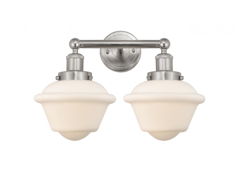 Oxford - 2 Light - 16 inch - Brushed Satin Nickel - Bath Vanity Light