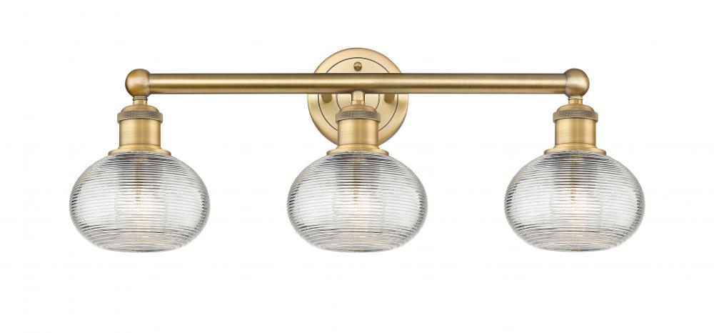 Ithaca - 3 Light - 24 inch - Brushed Brass - Bath Vanity Light