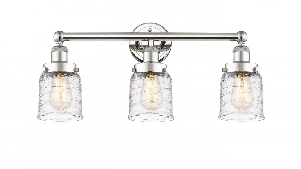 Bell - 3 Light - 23 inch - Polished Nickel - Bath Vanity Light