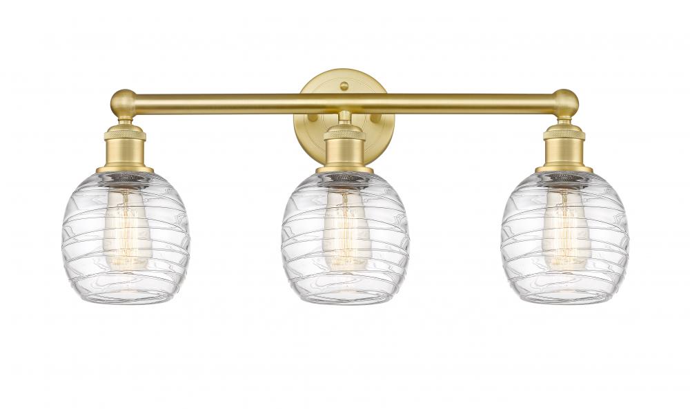 Belfast - 3 Light - 24 inch - Satin Gold - Bath Vanity Light