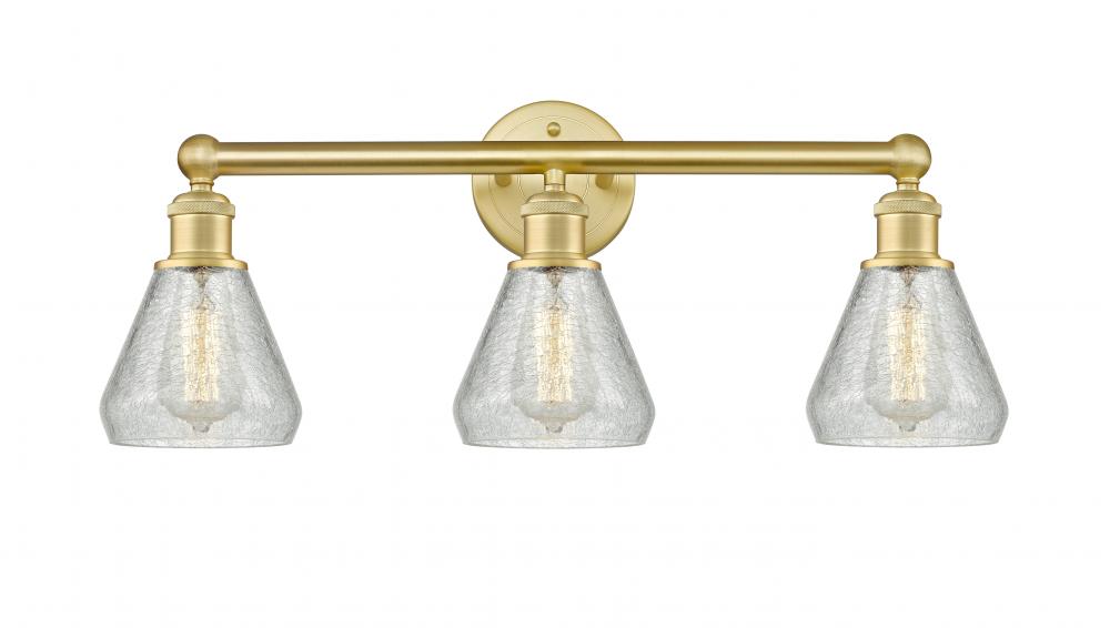 Conesus - 3 Light - 24 inch - Satin Gold - Bath Vanity Light