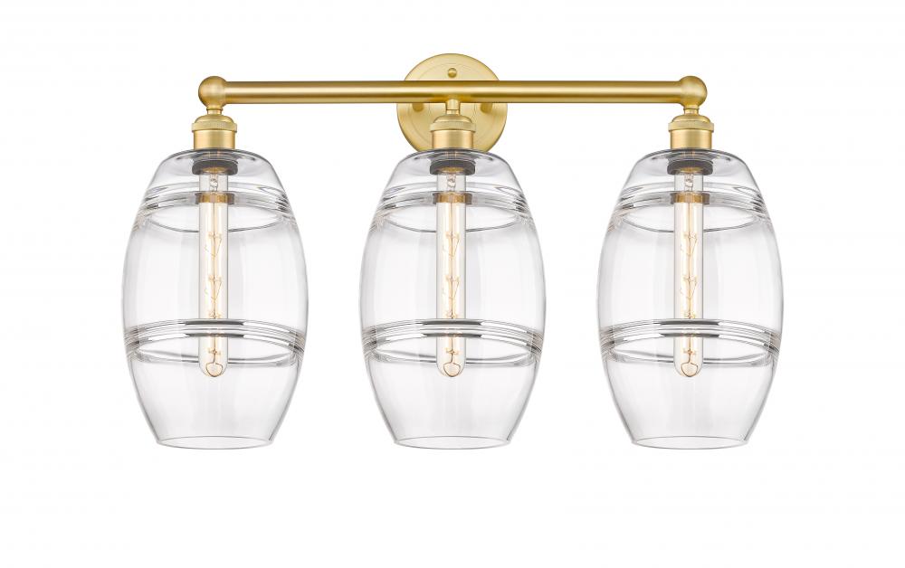 Vaz - 3 Light - 26 inch - Satin Gold - Bath Vanity Light