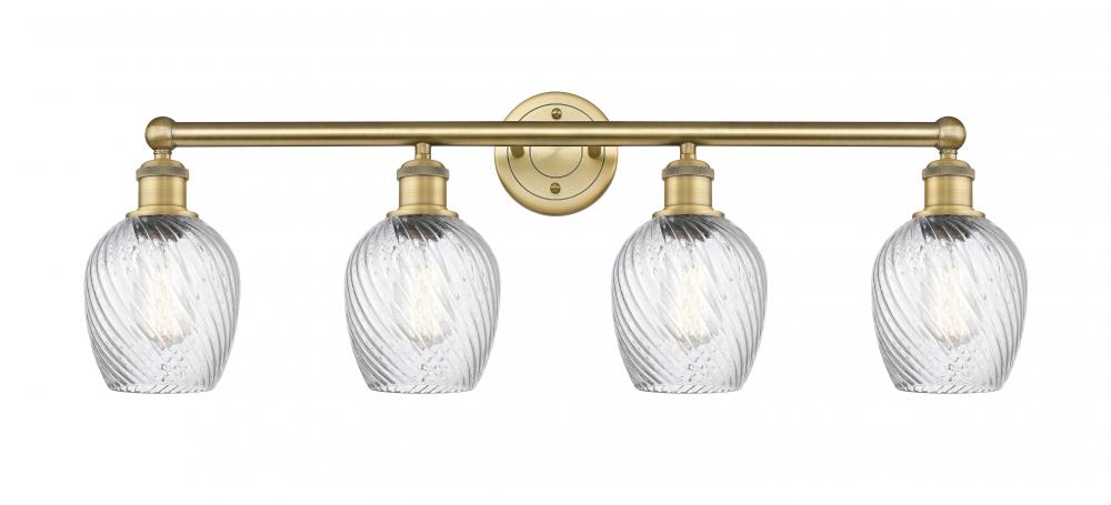 Salina - 4 Light - 33 inch - Brushed Brass - Bath Vanity Light