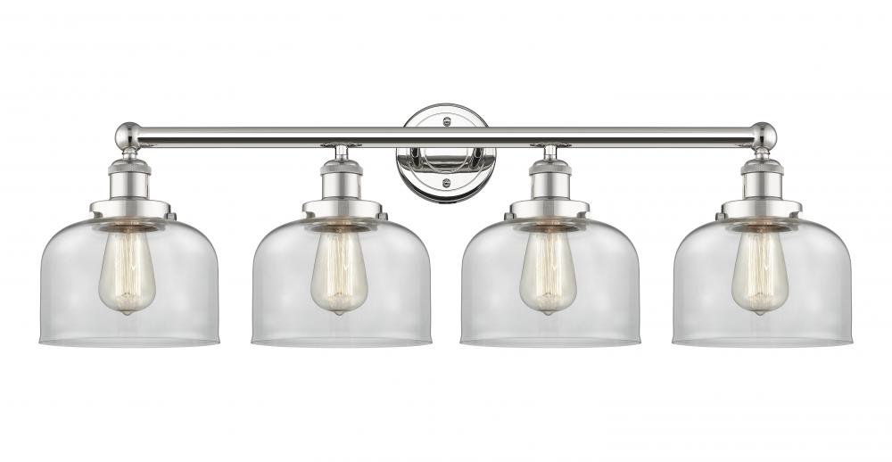 Bell - 4 Light - 35 inch - Polished Nickel - Bath Vanity Light