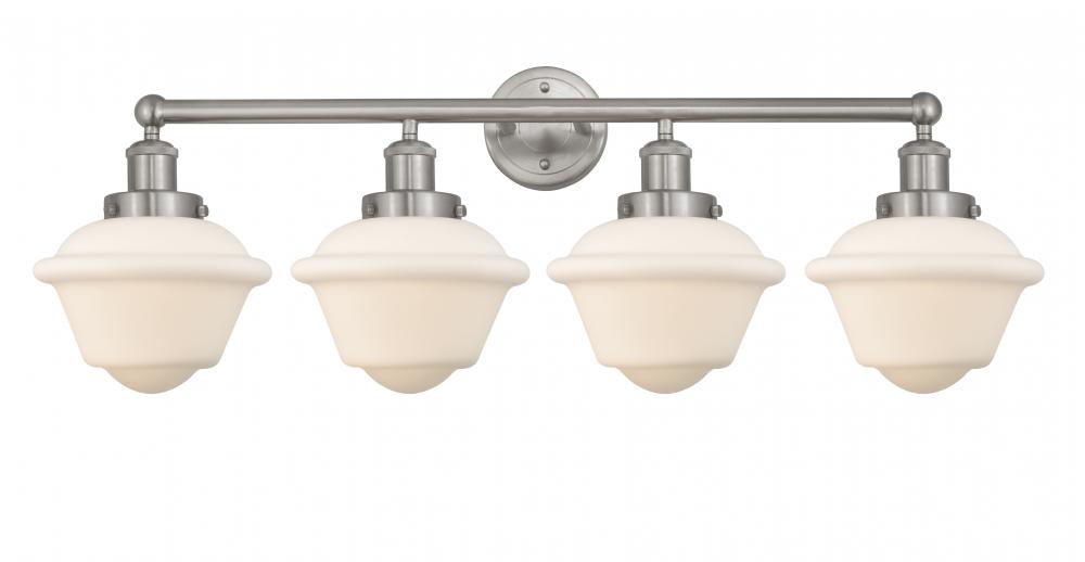 Oxford - 4 Light - 34 inch - Brushed Satin Nickel - Bath Vanity Light