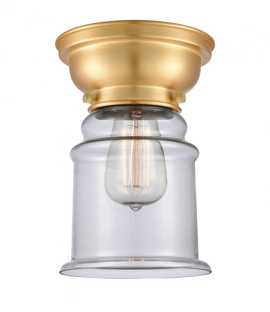 Canton - 1 Light - 6 inch - Satin Gold - Flush Mount