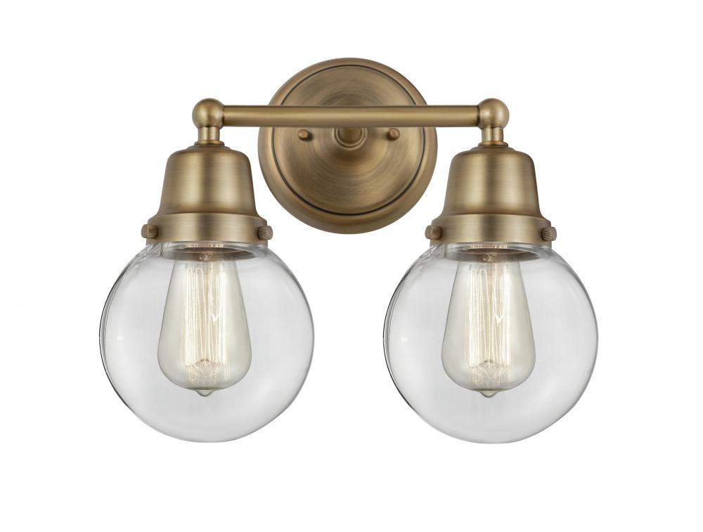 Beacon - 2 Light - 14 inch - Brushed Brass - Bath Vanity Light