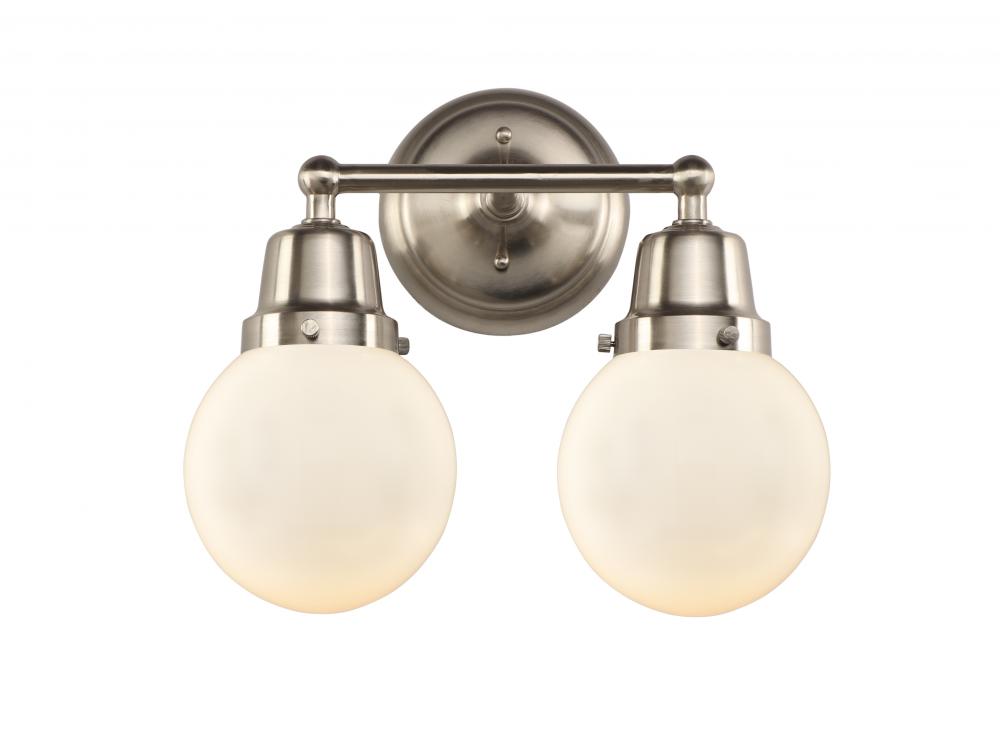 Beacon - 2 Light - 14 inch - Brushed Satin Nickel - Bath Vanity Light