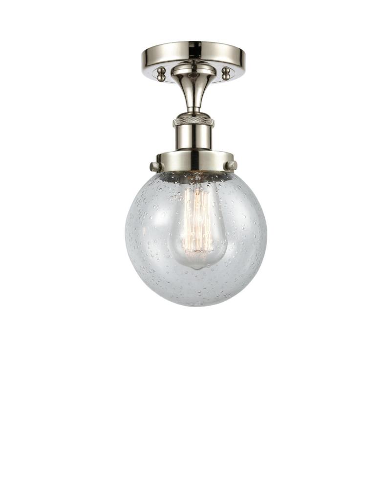 Beacon - 1 Light - 6 inch - Polished Nickel - Semi-Flush Mount