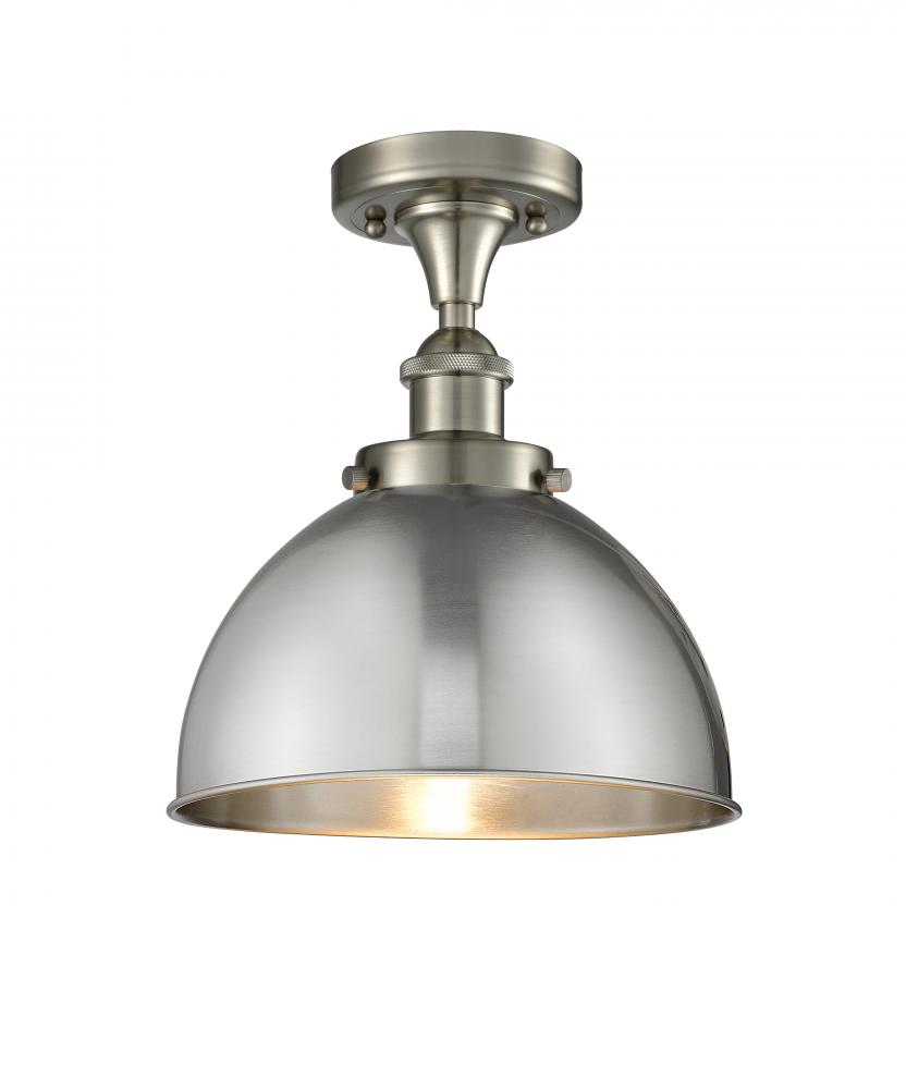 Derby - 1 Light - 10 inch - Brushed Satin Nickel - Semi-Flush Mount