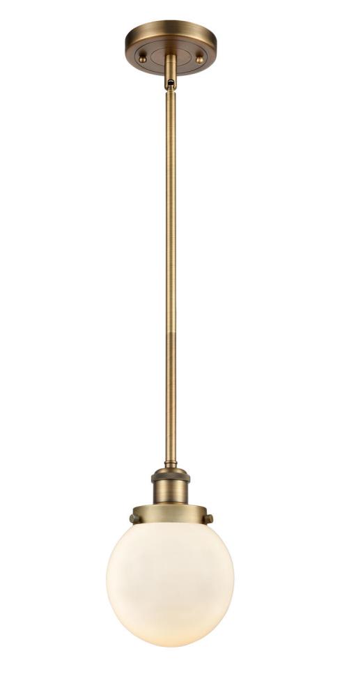 Beacon - 1 Light - 6 inch - Brushed Brass - Mini Pendant