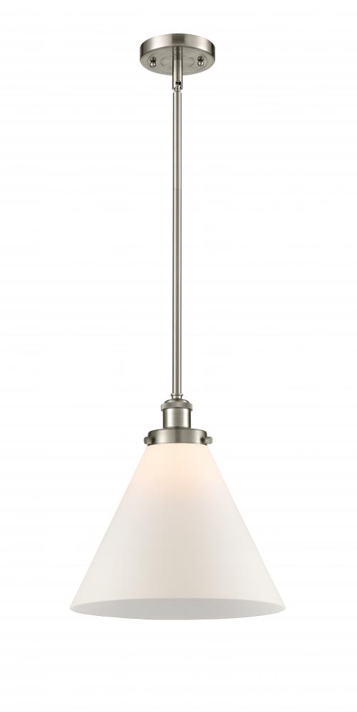 Cone - 1 Light - 12 inch - Brushed Satin Nickel - Mini Pendant