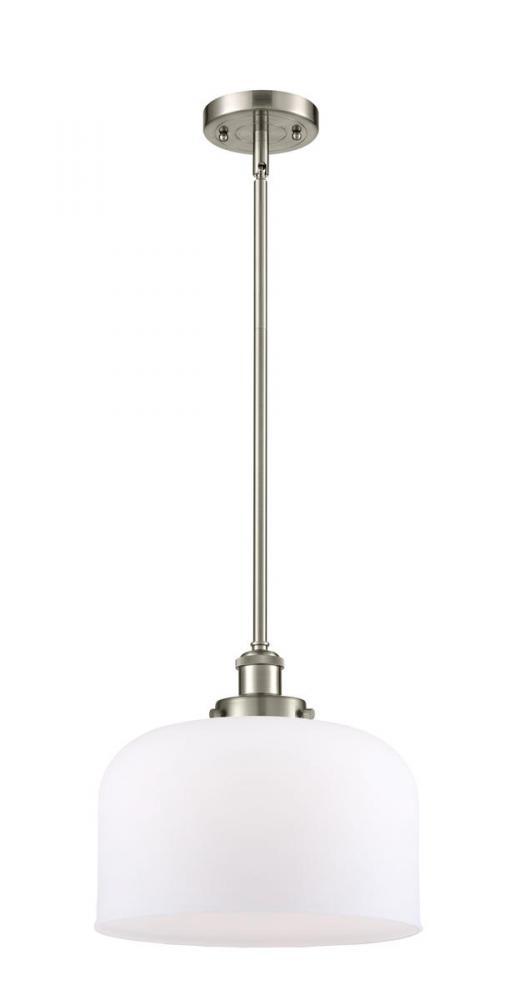 Bell - 1 Light - 12 inch - Brushed Satin Nickel - Mini Pendant