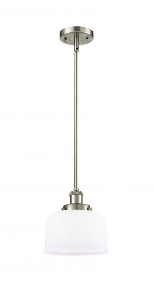 Bell - 1 Light - 8 inch - Brushed Satin Nickel - Mini Pendant