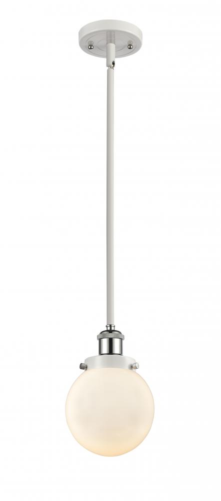 Beacon - 1 Light - 6 inch - White Polished Chrome - Mini Pendant