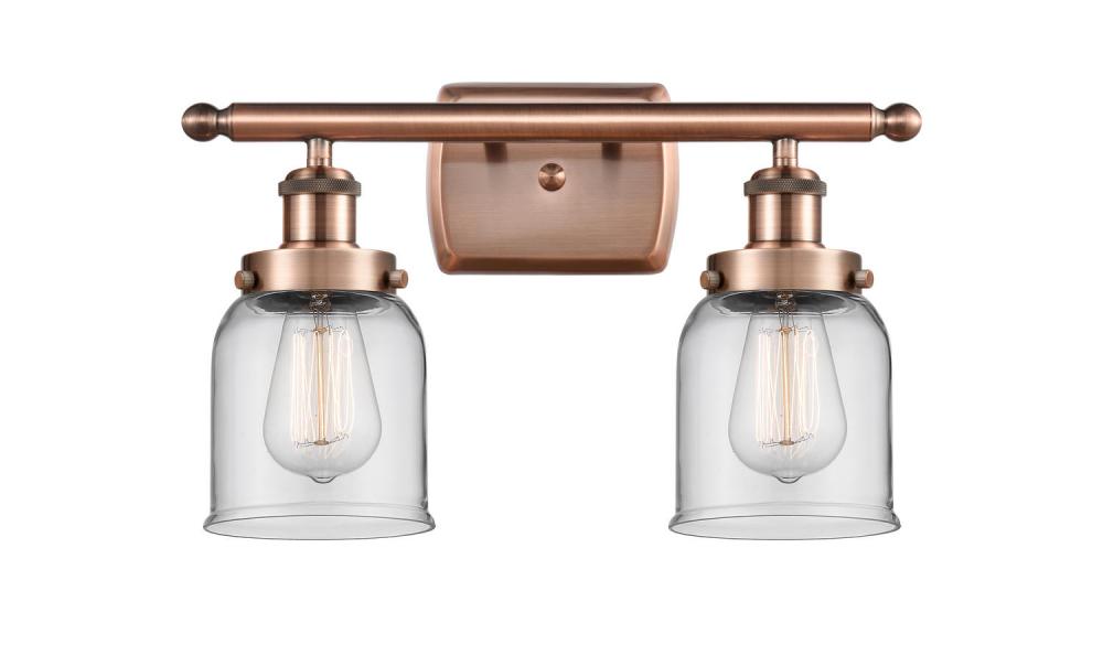 Bell - 2 Light - 16 inch - Antique Copper - Bath Vanity Light