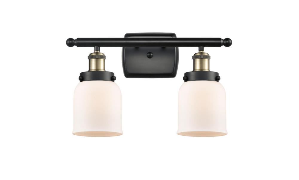 Bell - 2 Light - 16 inch - Black Antique Brass - Bath Vanity Light