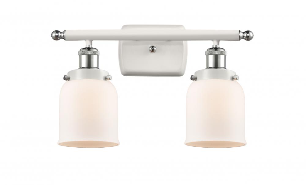 Bell - 2 Light - 16 inch - White Polished Chrome - Bath Vanity Light