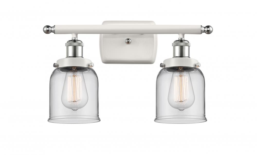 Bell - 2 Light - 16 inch - White Polished Chrome - Bath Vanity Light