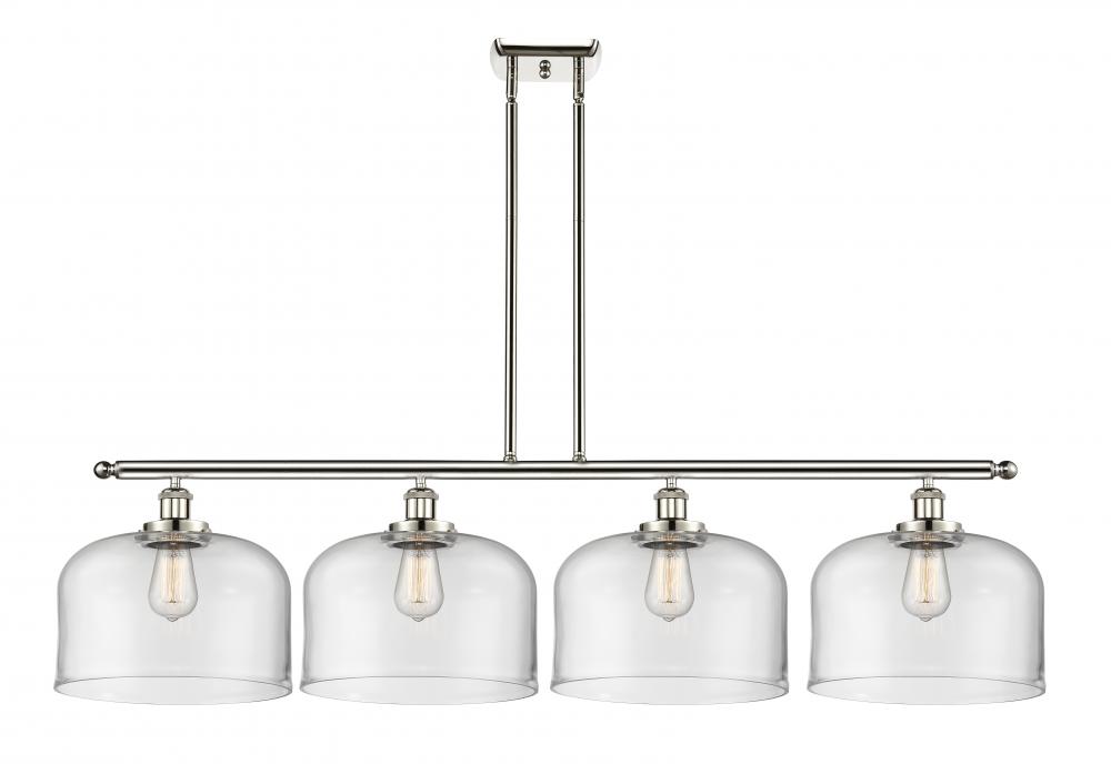 Bell - 4 Light - 48 inch - Polished Nickel - Stem Hung - Island Light