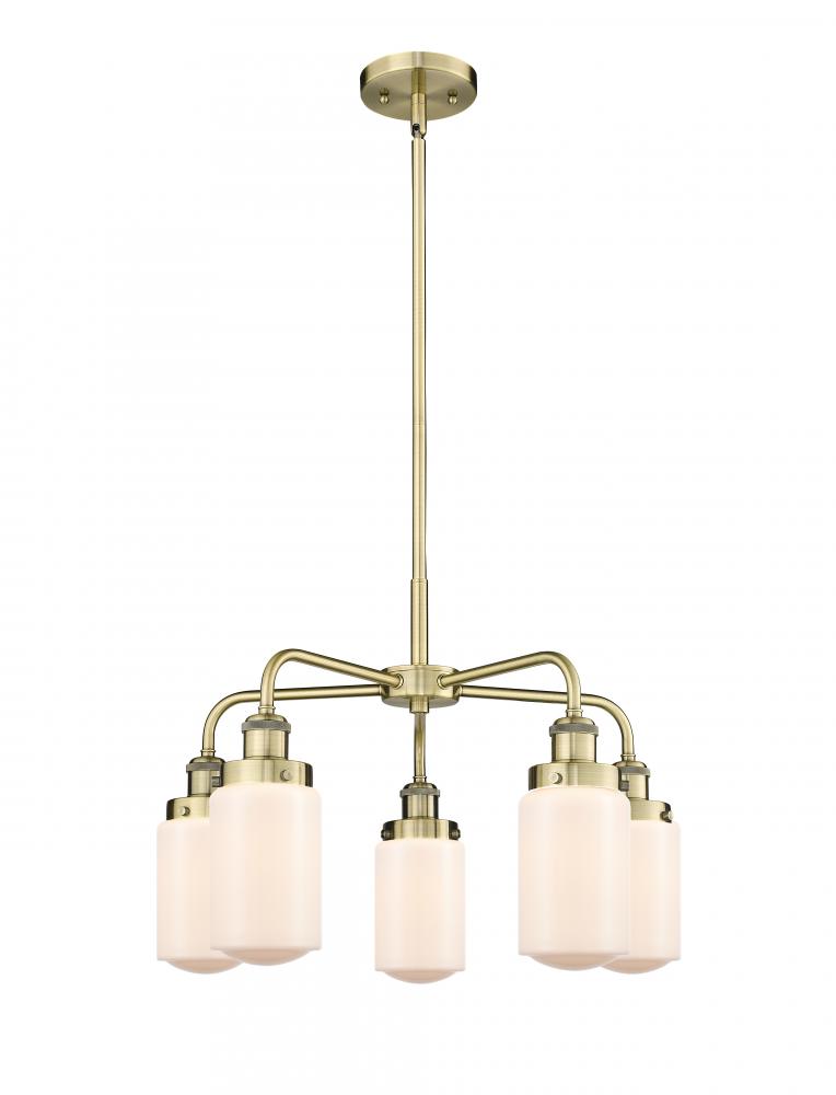 Colton - 5 Light - 24 inch - Antique Brass - Chandelier