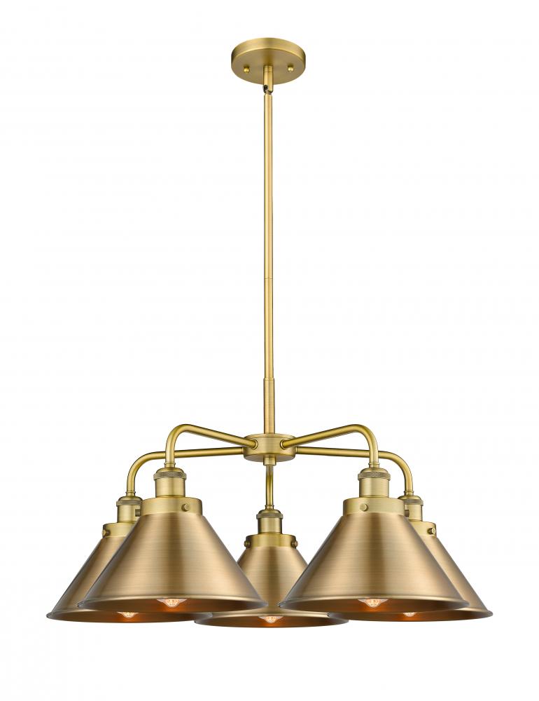 Ballston Urban - 5 Light - 27 inch - Brushed Brass - Chandelier