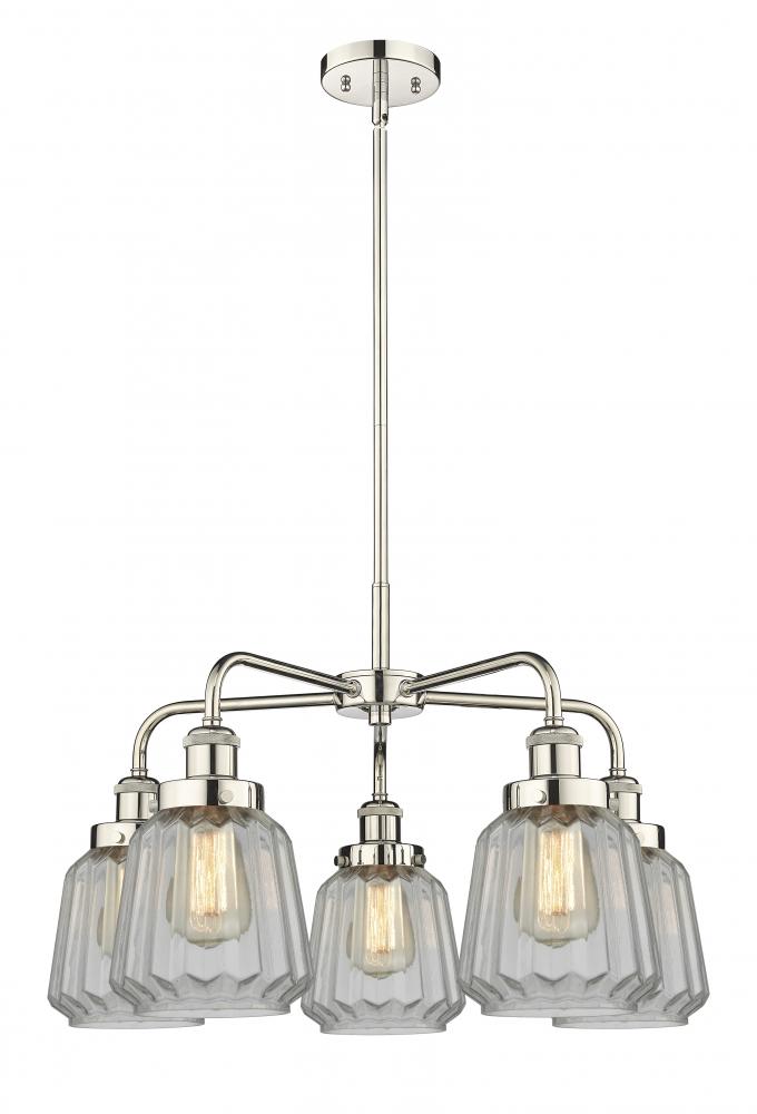 Chatham - 5 Light - 26 inch - Polished Nickel - Chandelier