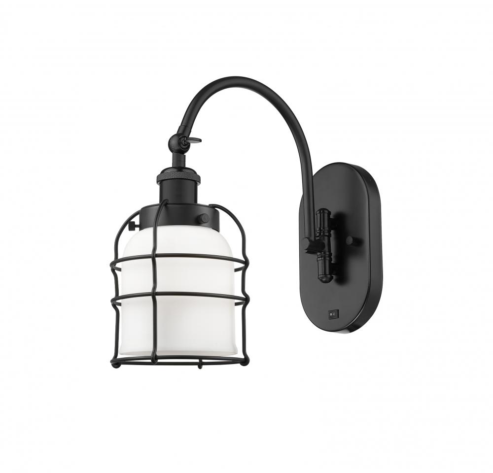 Bell Cage - 1 Light - 6 inch - Matte Black - Sconce