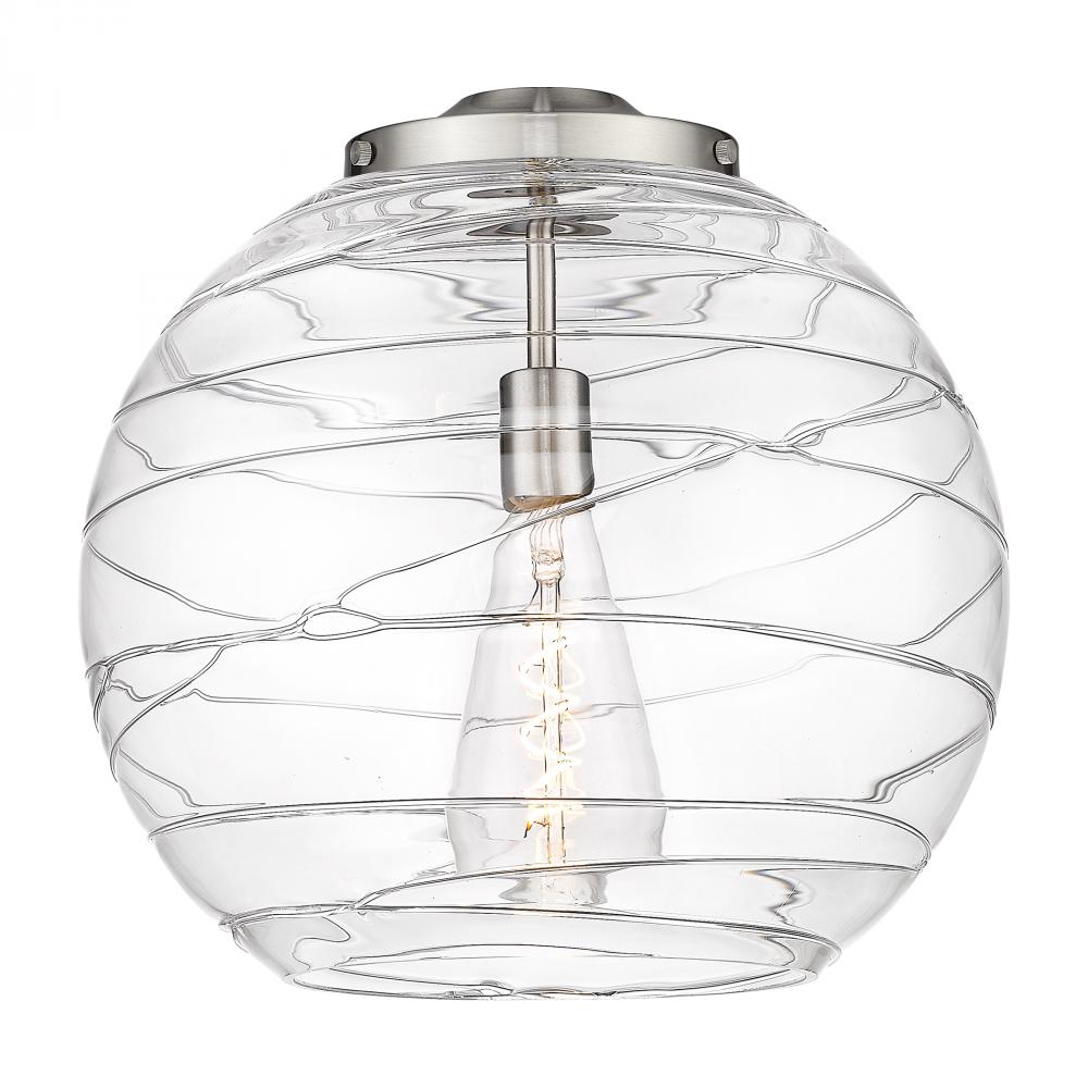 Deco Swirl 16&#34; Clear Glass