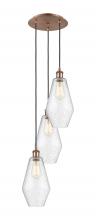 Innovations Lighting 113B-3P-AC-G654-7 - Cindyrella - 3 Light - 14 inch - Antique Copper - Cord Hung - Multi Pendant