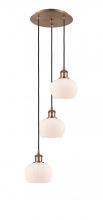 Innovations Lighting 113B-3P-AC-G91 - Fenton - 3 Light - 13 inch - Antique Copper - Cord Hung - Multi Pendant