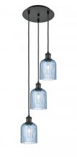 Innovations Lighting 113B-3P-BK-G559-5BL - Bridal Veil - 3 Light - 12 inch - Matte Black - Cord Hung - Multi Pendant