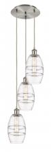 Innovations Lighting 113B-3P-SN-G557-6CL - Vaz - 3 Light - 12 inch - Brushed Satin Nickel - Cord hung - Multi Pendant