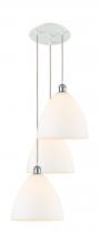 Innovations Lighting 113B-3P-WPC-GBD-121 - Bristol - 3 Light - 19 inch - White Polished Chrome - Cord Hung - Multi Pendant