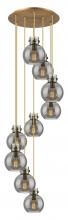 Innovations Lighting 119-410-1PS-BB-G410-8SM - Newton Sphere - 9 Light - 22 inch - Brushed Brass - Cord hung - Multi Pendant