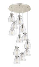 Innovations Lighting 126-410-1PS-PN-G412-8SDY - Newton Bell - 12 Light - 27 inch - Polished Nickel - Multi Pendant