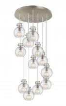 Innovations Lighting 126-410-1PS-SN-G410-8SDY - Newton Sphere - 12 Light - 27 inch - Brushed Satin Nickel - Cord hung - Multi Pendant