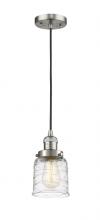 Innovations Lighting 201C-SN-G513-LED - Bell - 1 Light - 5 inch - Brushed Satin Nickel - Cord hung - Mini Pendant