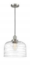 Innovations Lighting 201C-SN-G713-L-LED - Bell - 1 Light - 12 inch - Brushed Satin Nickel - Cord hung - Mini Pendant