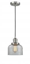 Innovations Lighting 201C-SN-G72 - Bell - 1 Light - 8 inch - Brushed Satin Nickel - Cord hung - Mini Pendant