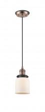 Innovations Lighting 201CBP-ACBK-G51 - Bell - 1 Light - 5 inch - Antique Copper - Cord hung - Mini Pendant