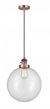 Innovations Lighting 201CSW-AC-G202-12 - Beacon - 1 Light - 12 inch - Antique Copper - Cord hung - Mini Pendant